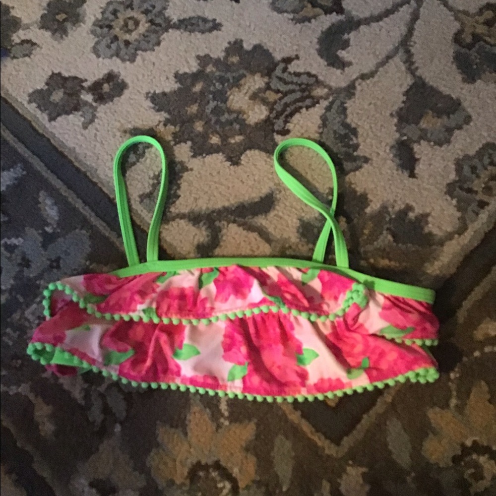 SO girls bikini top no bottom lime green pink (10) cute little top